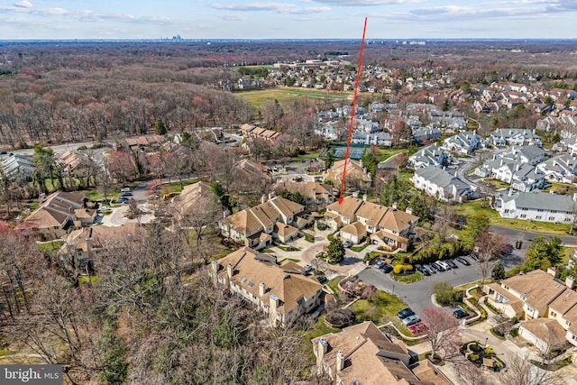 bird's eye view featuring a residential view
