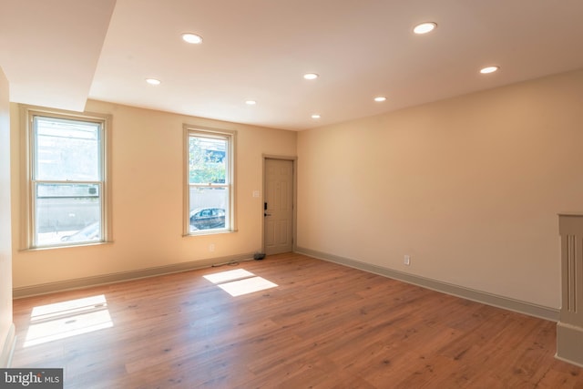 1819 E Sergeant St, Philadelphia, PA 19125 - spare room with recessed lighting, light wood-style flooring, and baseboards