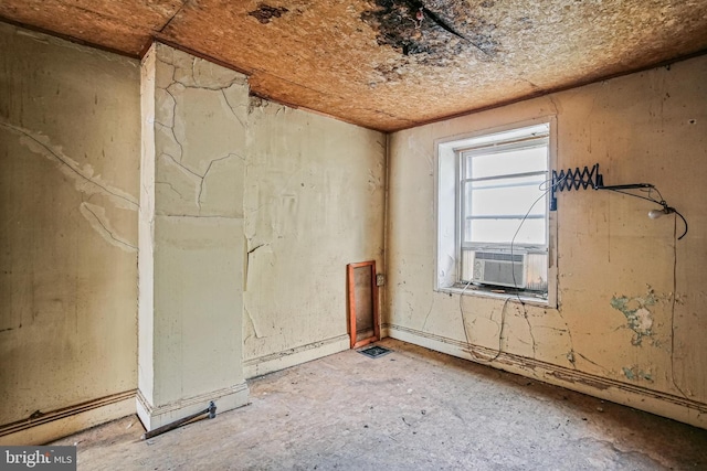 spare room with cooling unit