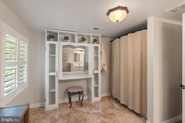 interior space featuring visible vents