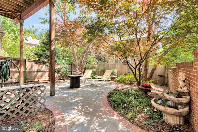 6531 Washington Blvd, Arlington, VA 22205 - fenced backyard featuring a patio and a fire pit