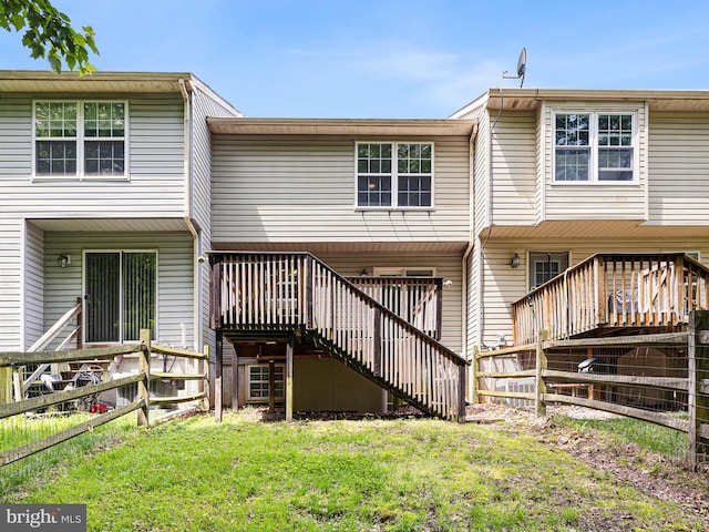 34 Dovetree Dr, Newark, DE 19713 - back of house featuring a wooden deck and stairs