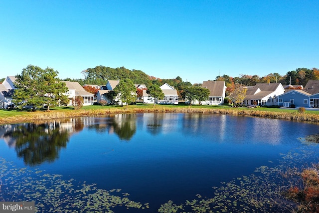 view of water feature featuring a residential view
