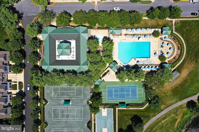 birds eye view of property