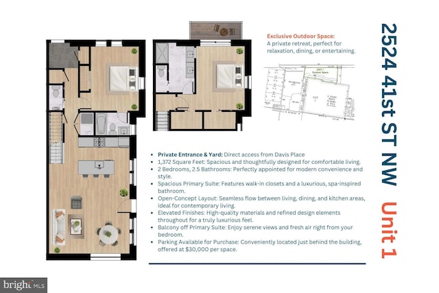 2524 41st St NW Unit 1, Washington, DC 20007 - view of layout