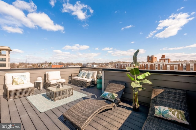 4016 Georgia Ave NW Unit 9, Washington, DC 20011 - wooden deck with an outdoor living space