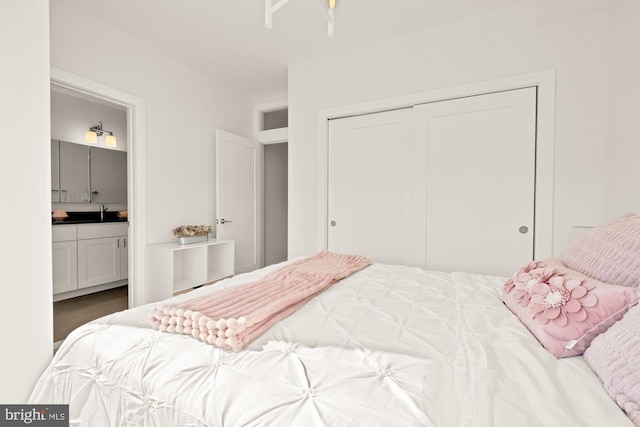 4016 Georgia Ave NW Unit 9, Washington, DC 20011 - bedroom featuring a sink, ensuite bathroom, and a closet