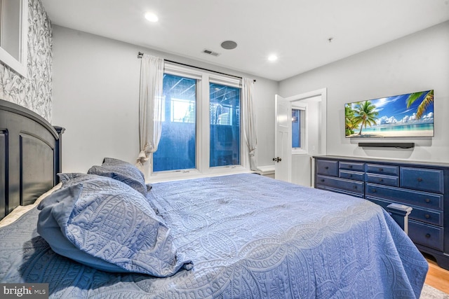 1317 Randolph St NW Unit 1, Washington, DC 20011 - bedroom featuring recessed lighting, visible vents, and wood finished floors