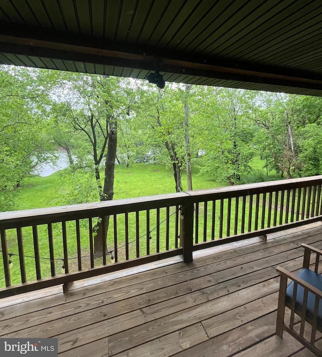 173 Riverside Dr, Harpers Ferry, WV 25425 - wooden terrace featuring a yard