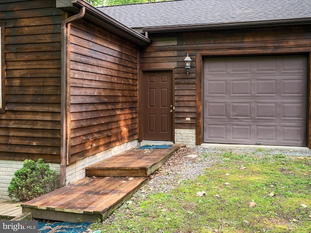 173 Riverside Dr, Harpers Ferry, WV 25425 - entrance to property with roof with shingles and a garage