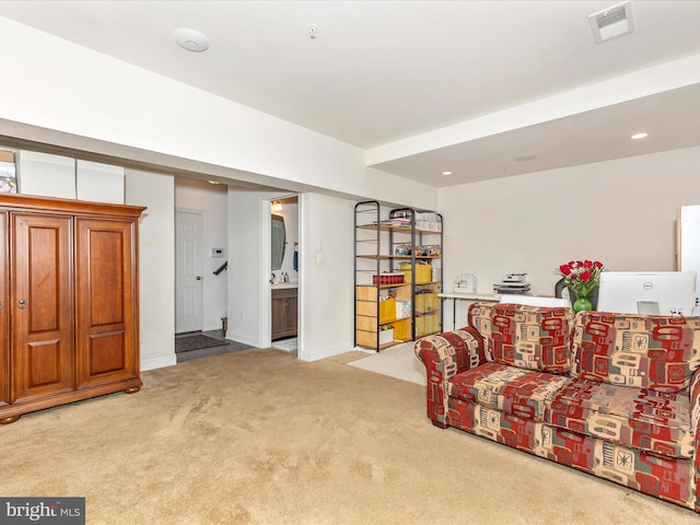 7604 Elmcrest Rd, Hanover, MD 21076 - carpeted living area with baseboards