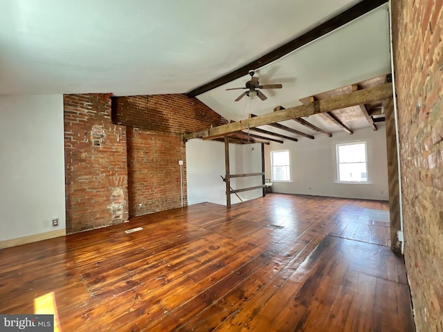 2102 E Dauphin St, Philadelphia, PA 19125 - unfurnished living room featuring wood-type flooring and ceiling fan