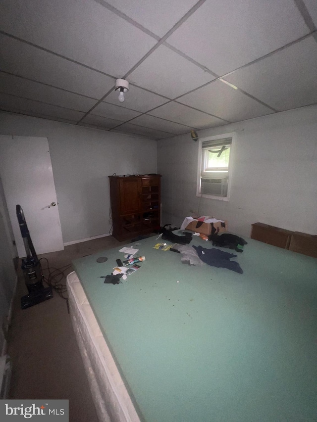 904 S Chester Rd, West Chester, PA 19382 - recreation room featuring a paneled ceiling and cooling unit