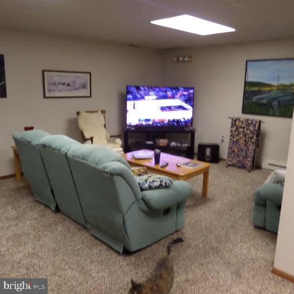 interior space featuring a baseboard heating unit