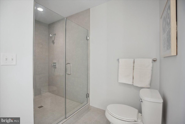 923 V St NW Unit 601, Washington, DC 20001 - full bath featuring a stall shower, tile patterned flooring, and recessed lighting