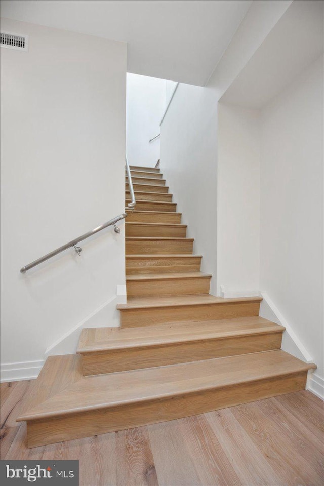 923 V St NW Unit 601, Washington, DC 20001 - stairway featuring wood finished floors