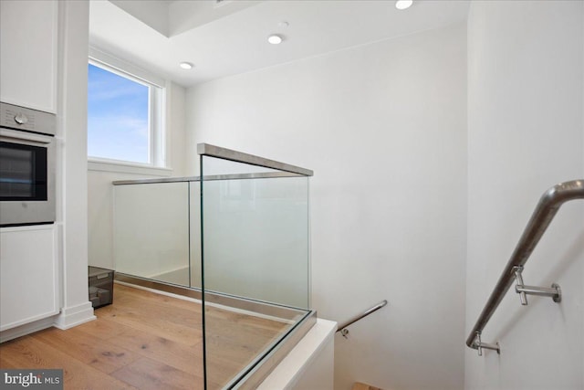 923 V St NW Unit 601, Washington, DC 20001 - stairs featuring wood finished floors and recessed lighting