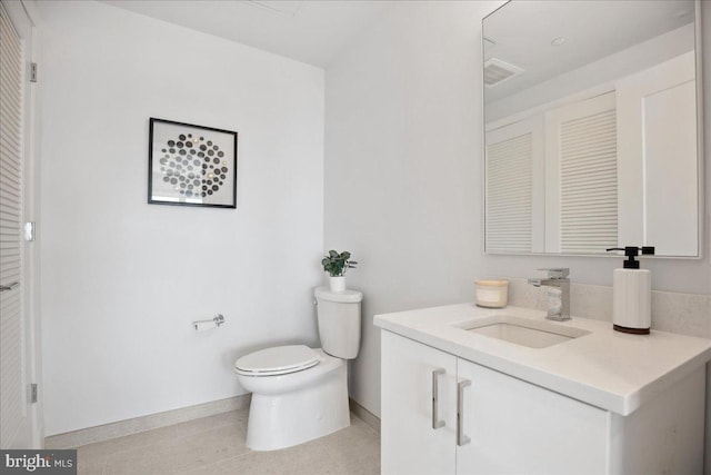 923 V St NW Unit 601, Washington, DC 20001 - bathroom with vanity, a closet, and tile patterned flooring