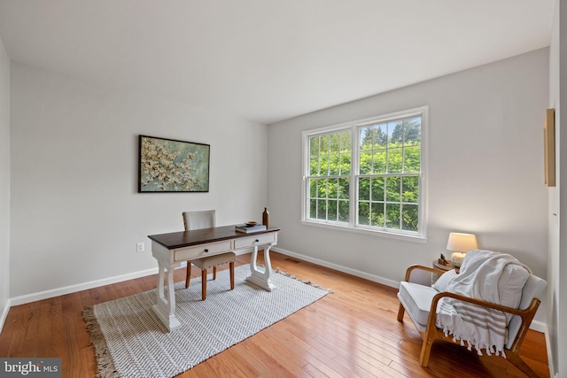 5722 Pond View Ln, Broad Run, VA 20137 - office area with baseboards and hardwood / wood-style flooring