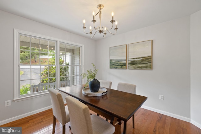 5722 Pond View Ln, Broad Run, VA 20137 - dining space with a chandelier, healthy amount of natural light, and baseboards