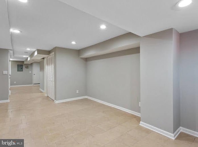 65 N Monastery Ave, Baltimore, MD 21229 - finished below grade area with baseboards and recessed lighting