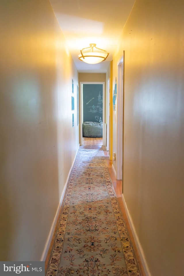 hallway with baseboards