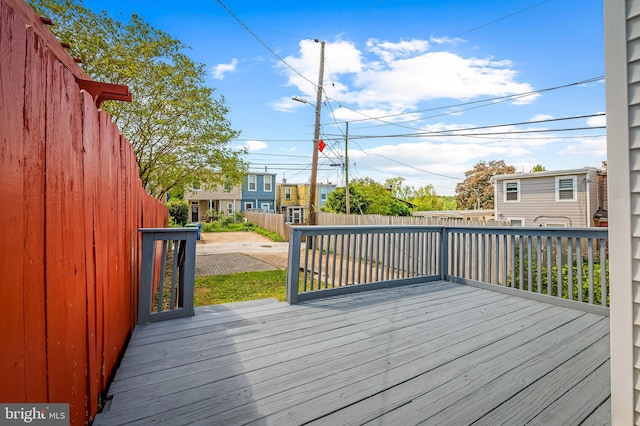 wooden deck with fence