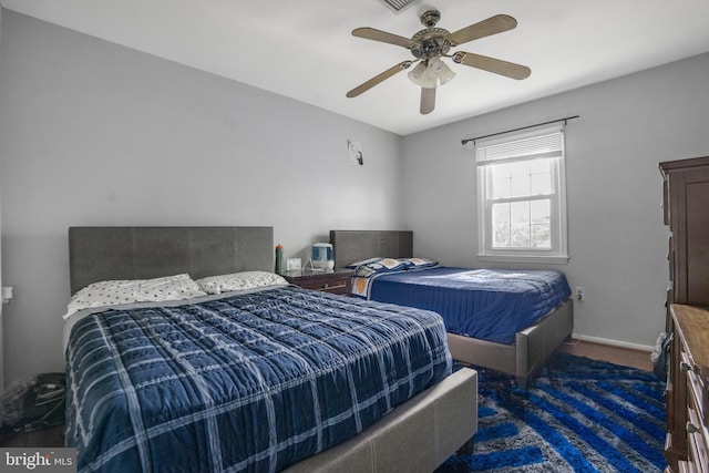 12714 Harborview Ct, Woodbridge, VA 22192 - bedroom with visible vents and a ceiling fan