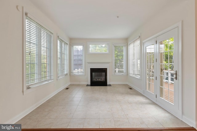 4102 Chariot Way, Upper Marlboro, MD 20772 - unfurnished sunroom with french doors, baseboards, and tile patterned floors