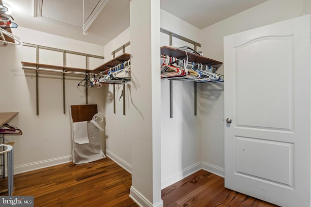 4102 Chariot Way, Upper Marlboro, MD 20772 - spacious closet featuring attic access and wood finished floors