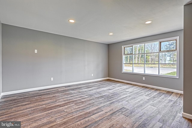 35 Herrs Ridge Rd, Gettysburg, PA 17325 - empty room with baseboards, recessed lighting, and dark wood-style floors