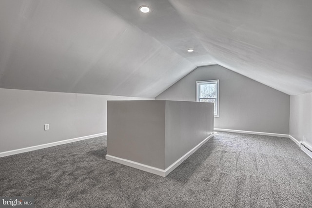 35 Herrs Ridge Rd, Gettysburg, PA 17325 - additional living space featuring vaulted ceiling, baseboards, carpet flooring, and recessed lighting