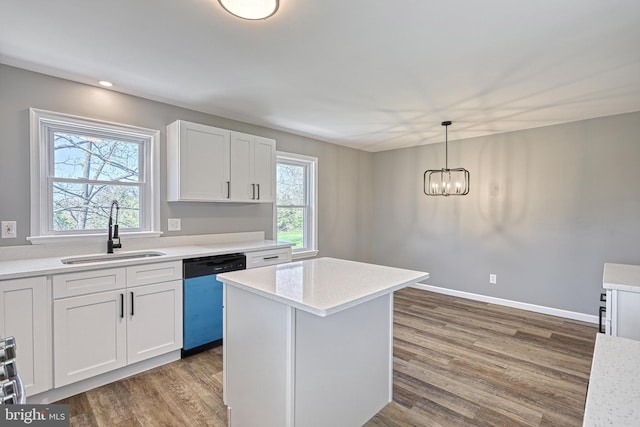 35 Herrs Ridge Rd, Gettysburg, PA 17325 - kitchen with wood finished floors, white cabinetry, a sink, and dishwasher