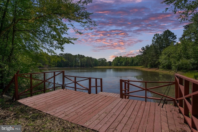 2 Heights Ct, Ruther Glen, VA 22546 - dock featuring a water view and a wooded view