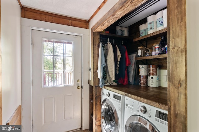 2 Heights Ct, Ruther Glen, VA 22546 - clothes washing area featuring separate washer and dryer and healthy amount of natural light