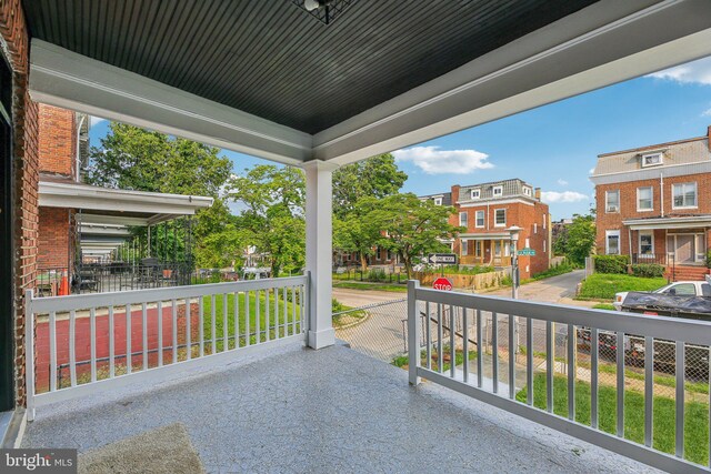 2817 Ulman Ave, Baltimore, MD 21215 - covered porch with a residential view