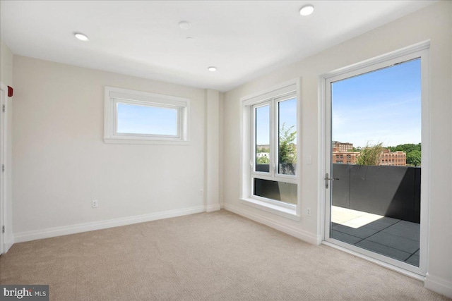 923 V St NW Unit 602, Washington, DC 20001 - carpeted empty room featuring baseboards and recessed lighting