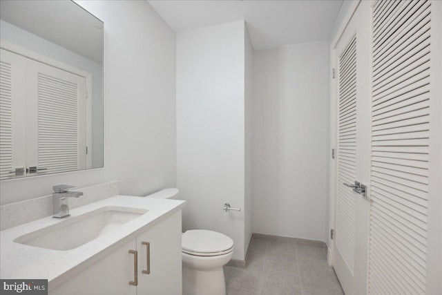 923 V St NW Unit 602, Washington, DC 20001 - bathroom with a closet, vanity, and tile patterned floors