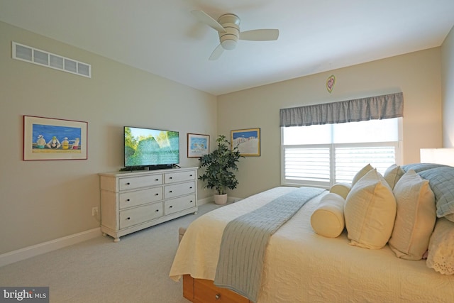 102 Morgan Way, Milton, DE 19968 - bedroom with light colored carpet, baseboards, and ceiling fan