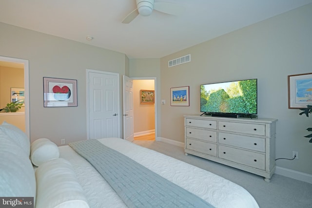 102 Morgan Way, Milton, DE 19968 - bedroom featuring light carpet, baseboards, and ceiling fan