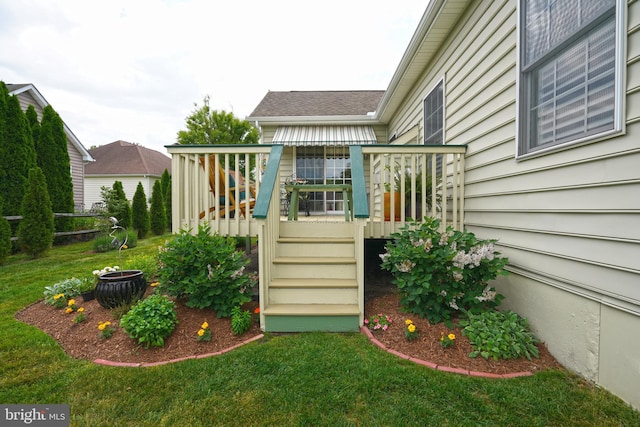 102 Morgan Way, Milton, DE 19968 - view of green lawn featuring a deck