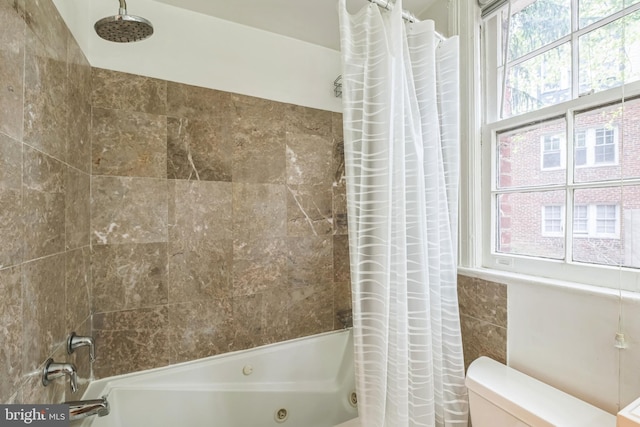 208 Farragut St NW Unit 104, Washington, DC 20011 - full bath with shower / bath combo, toilet, and tile walls