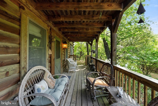 view of wooden terrace