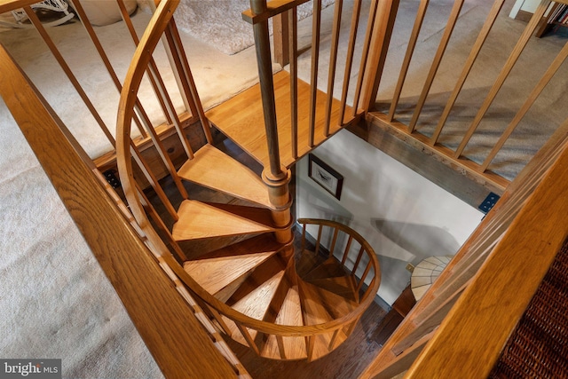 view of stairway