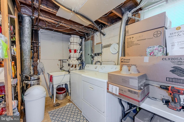 7202 Good Luck Rd, Lanham, MD 20706 - washroom with washer and clothes dryer and electric panel