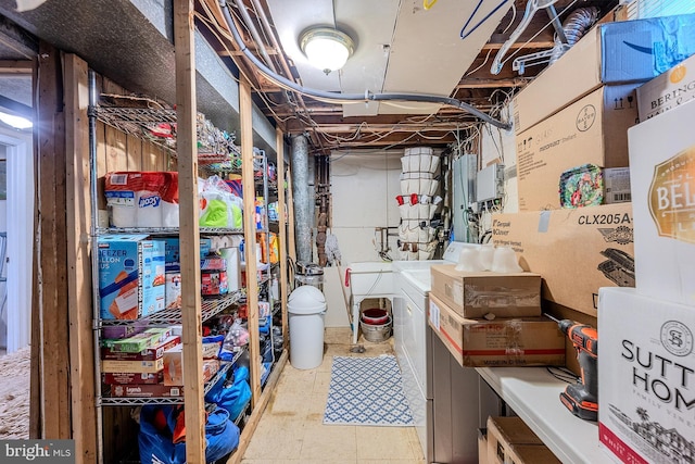 7202 Good Luck Rd, Lanham, MD 20706 - unfinished basement with tile patterned floors