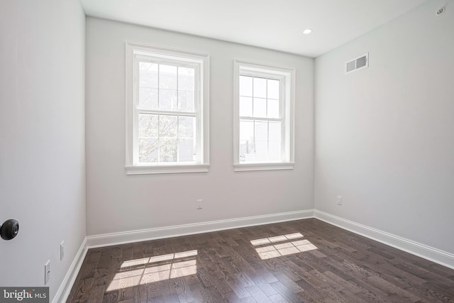 2326 Gerritt St, Philadelphia, PA 19146 - empty room featuring baseboards, dark wood-style flooring, and visible vents