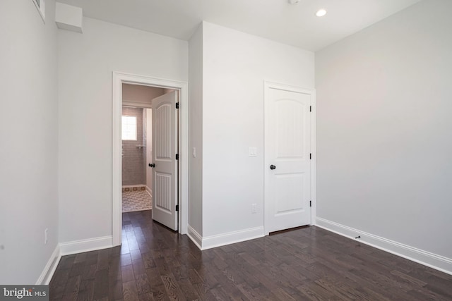 2326 Gerritt St, Philadelphia, PA 19146 - unfurnished bedroom with recessed lighting, baseboards, and dark wood-type flooring