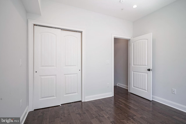 2326 Gerritt St, Philadelphia, PA 19146 - unfurnished bedroom with a closet, dark wood finished floors, and baseboards