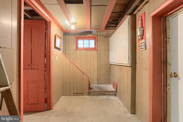 350 E Derry Rd, Hershey, PA 17033 - below grade area with wood walls
